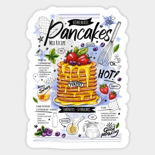 Pancakes recipe with you forever sweet food poster print Sticker